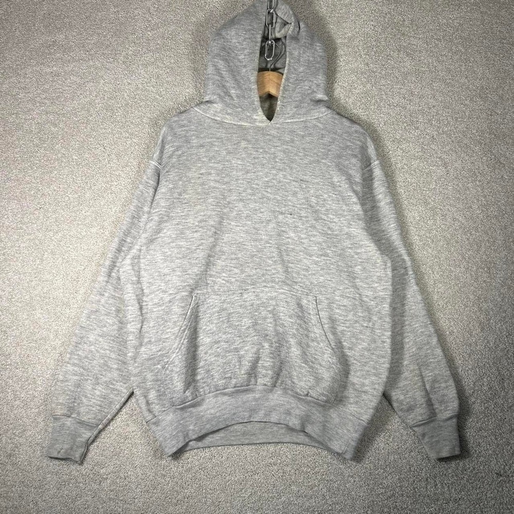 Vintage 90s Signal sports heather grey blank essential hoodie Size M
